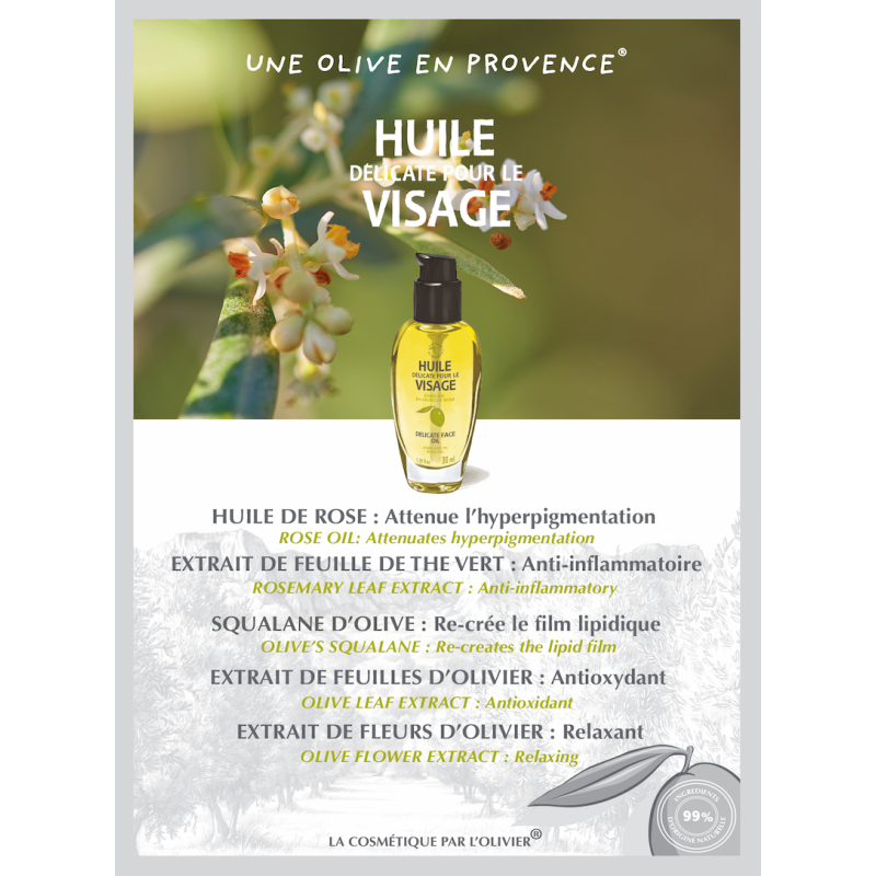 Une Olive en Provence - Huile de soin pour le visage - 30 ml