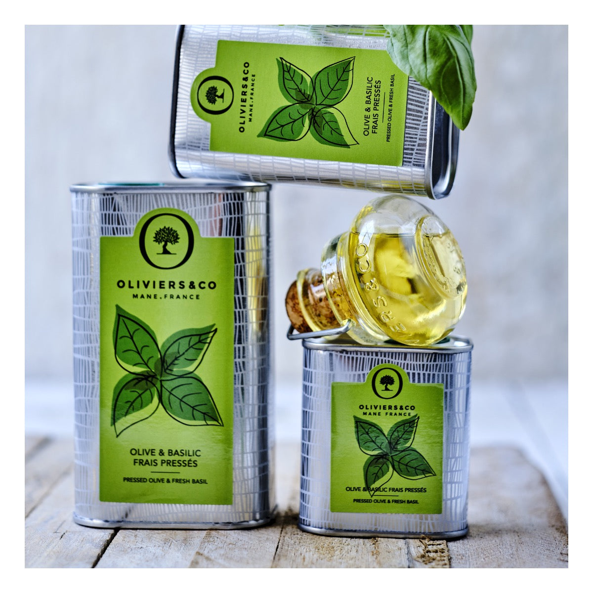 HUILE D’OLIVE & BASILIC FRAIS PRESSÉS