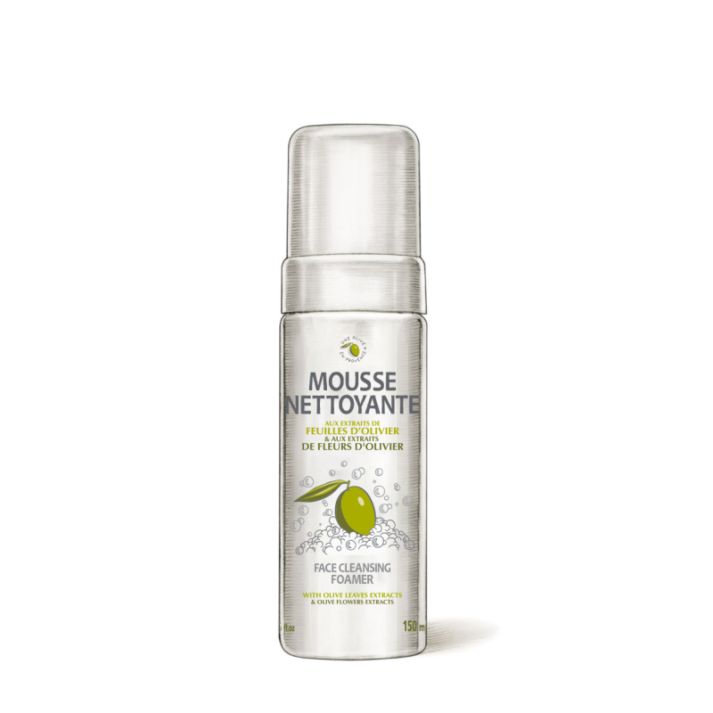 Une Olive en Provence - Mousse nettoyante visage Ă l'huile d'olive - 150 ml