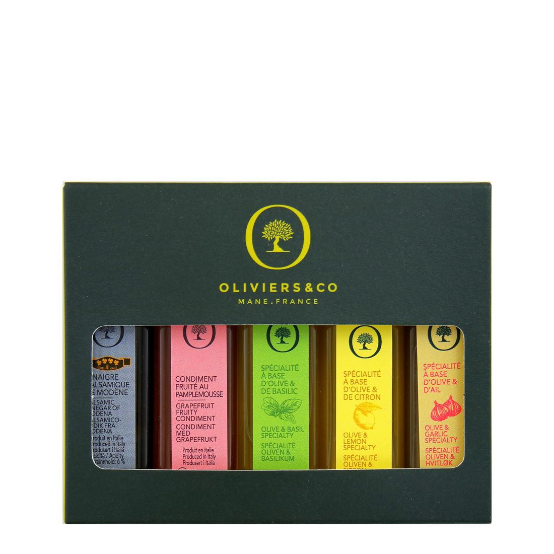 Coffret 3 huiles aromatiques & 2 condiments - 100 ml