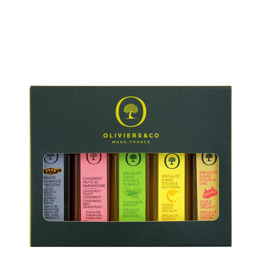 Coffret 3 huiles aromatiques & 2 condiments - 100 ml