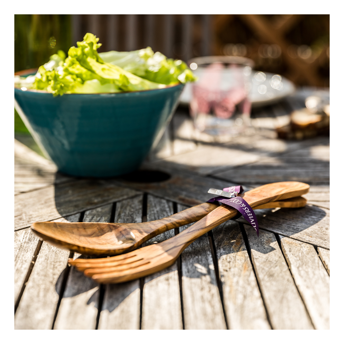 Couverts à salade - Bois d'olivier