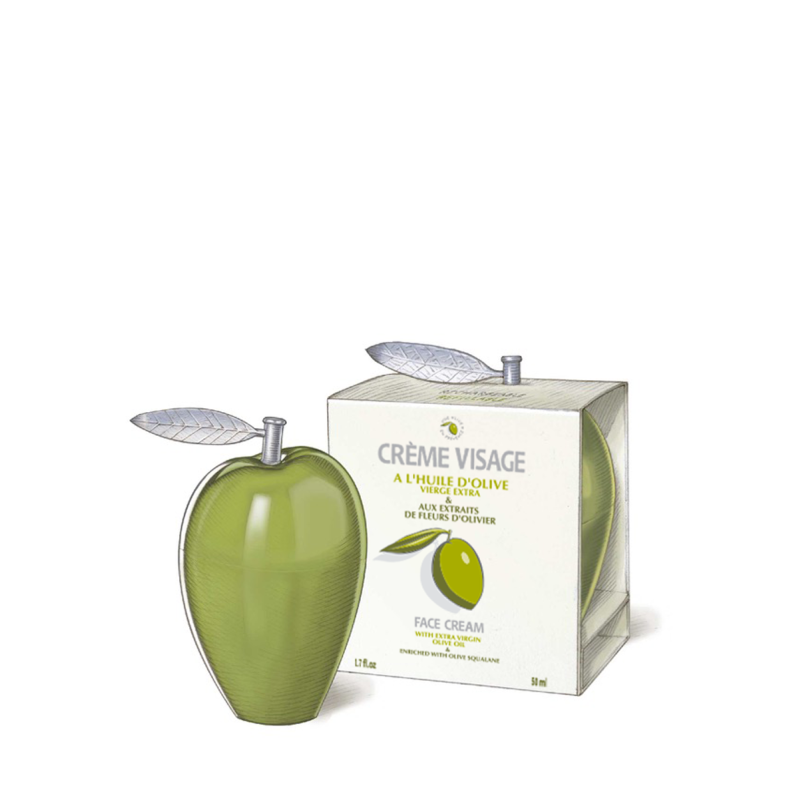 Une Olive en Provence - Crème visage à l'huile d'olive - 50 ml