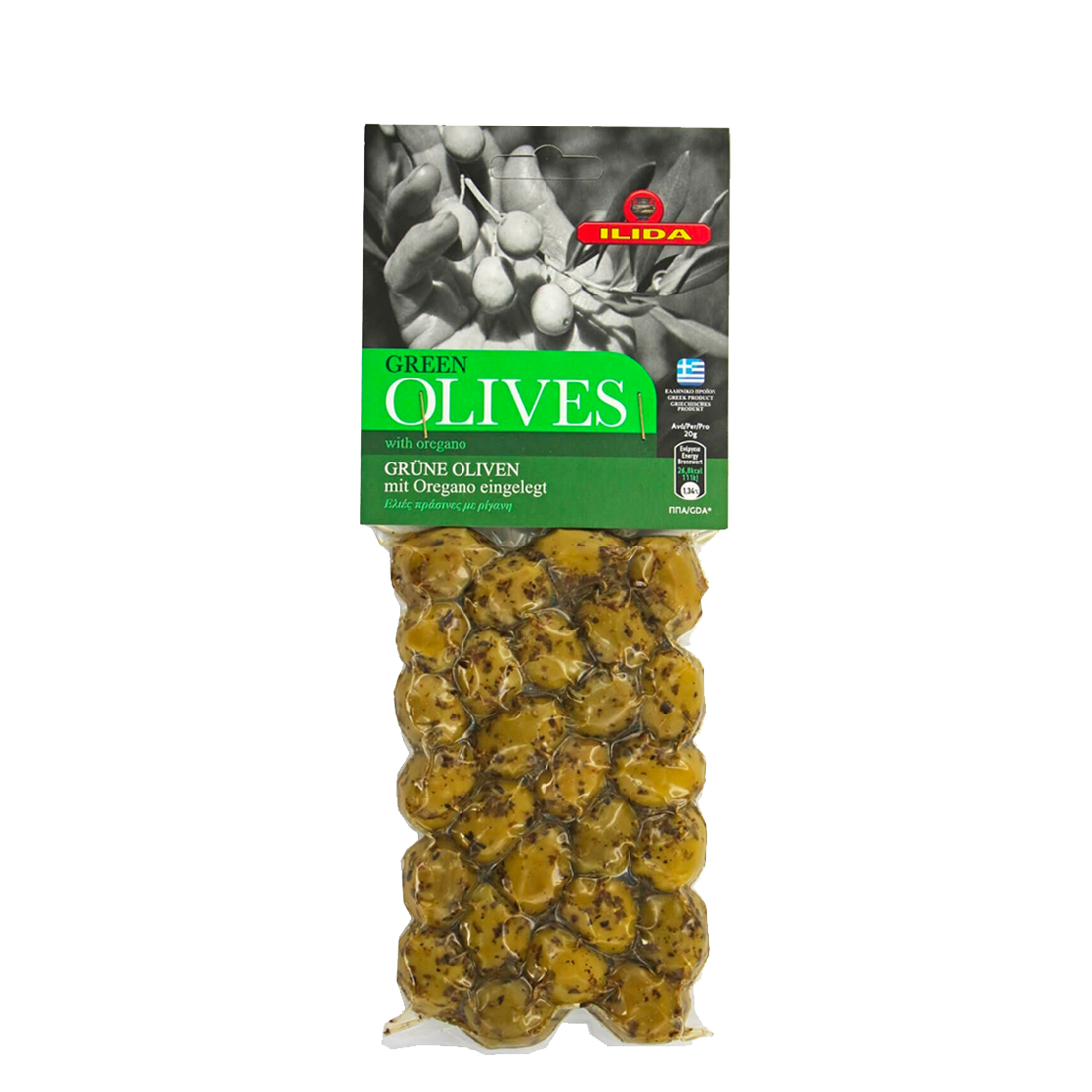 Olives vertes à l'origan - 150 g